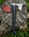 Ancient Fenrir Wolf Viking Axe - Black Handle Hand Forged Hatchet