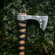 Hand-Forged Scandinavian Mammen Axe - Viking Drakka Hatchet