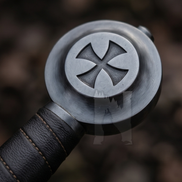 Custom Handmade Acid Washed Templar Cross Sword Replica