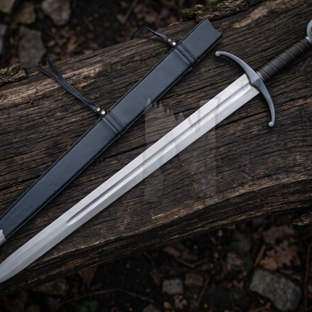Custom Handmade Acid Washed Templar Cross Sword Replica