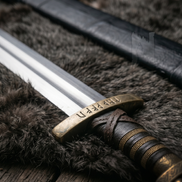 Handmade Viking Brass Pommel Sword - Authentic Replica with Scabbard