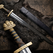 Handmade Viking Brass Pommel Sword - Authentic Replica with Scabbard