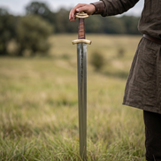 11th Century Viking Sword - Hand Forged BLade with Runes and Brass Handle