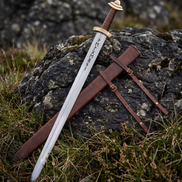 11th Century Viking Sword - Hand Forged BLade with Runes and Brass Handle