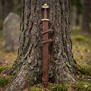 11th Century Viking Sword - Hand Forged BLade with Runes and Brass Handle