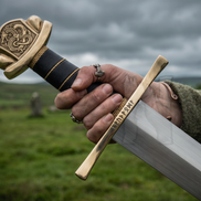 Custom Viking Dragon Sword - Handmade Forged Steel & Scabbard