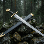 Custom Viking Dragon Sword - Handmade Forged Steel & Scabbard